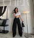 Casual Women Wide Leg Trouser with Belt
